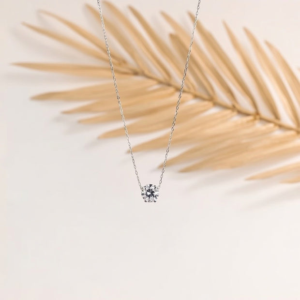 Henrietta ~ Silver CZ stone necklace image 0