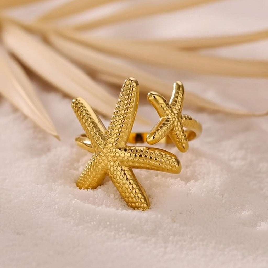 Alora ~ Gold Starfish ring image 1