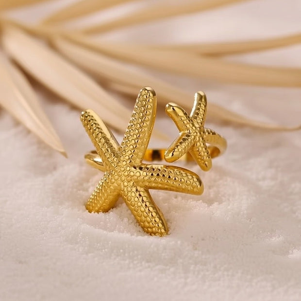 Alora ~ Gold Starfish ring image 1