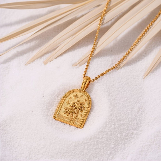 Emmie ~ Boho palm necklace image 1