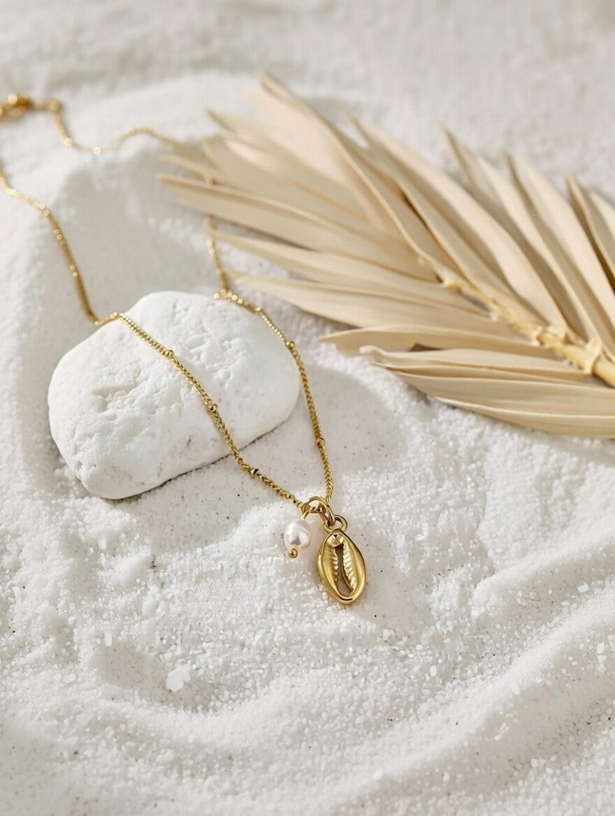 Audrey ~ Freshwater Pearl ocean necklace image 0