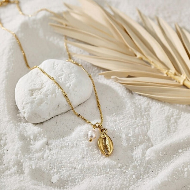 Audrey ~ Freshwater Pearl ocean necklace image 0