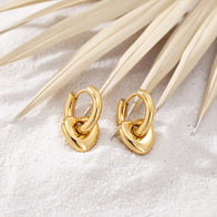 Gracie ~ Gold Heart earrings image 1