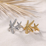 Alora ~Silver starfish ring image 5