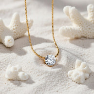 Henrietta ~  Gold CZ stone necklace image 5
