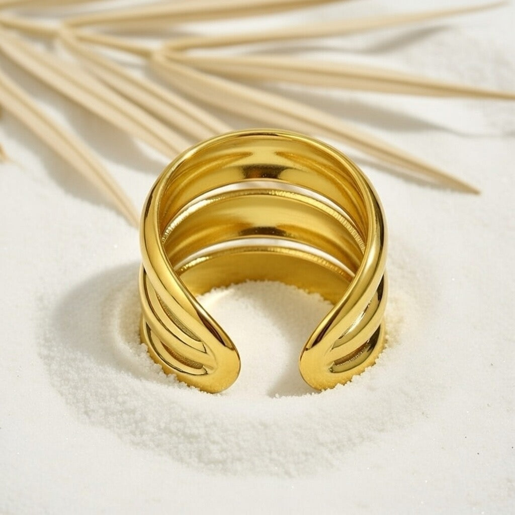Ava ~ Gold Statement Ring image 4