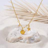 Chloe ~ Starfish and seashell necklace image 2