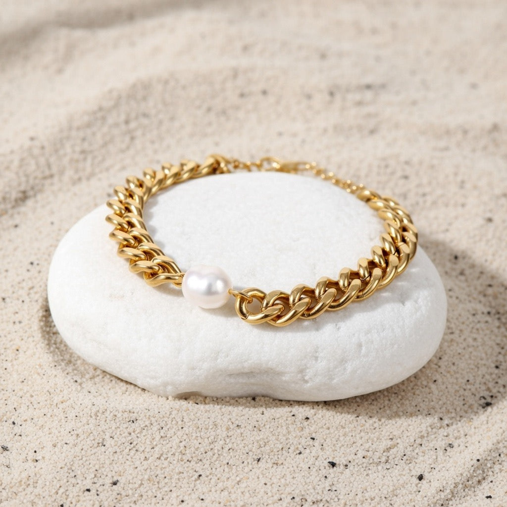 Ava ~ chunky Freshwater Pearl bracelet image 6