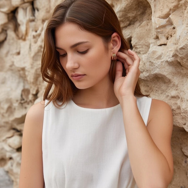 Haven ~ Gold Statement hoops image 0