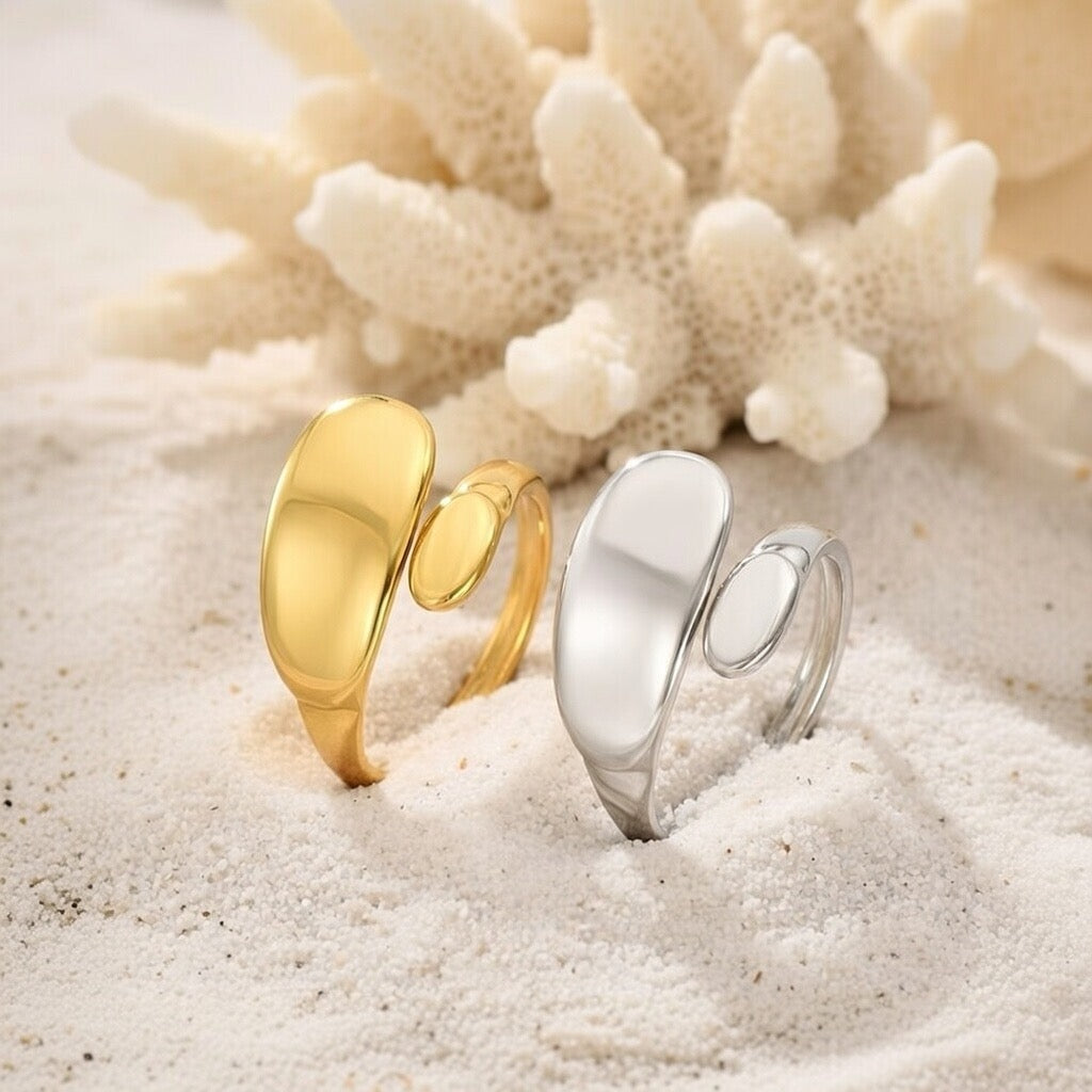Dotti ~ Silver Abstract ring image 4