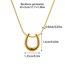 Zuri ~ Gold horseshoe necklace image 10