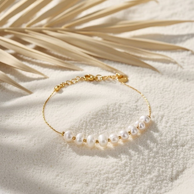 Aurora ~ Dainty Freshwater Pearl Bracelet image 1
