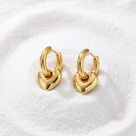 Gracie ~ Gold Heart earrings image 3