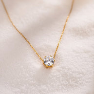 Henrietta ~  Gold CZ stone necklace image 8