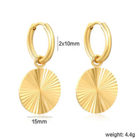 Charlotte ~ Disc huggie earrings image 5