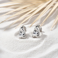 Brielle ~ Silver dainty earrings image 0