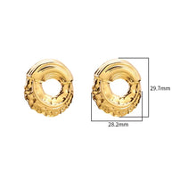 Maisy ~ Circle hammed earrings image 5