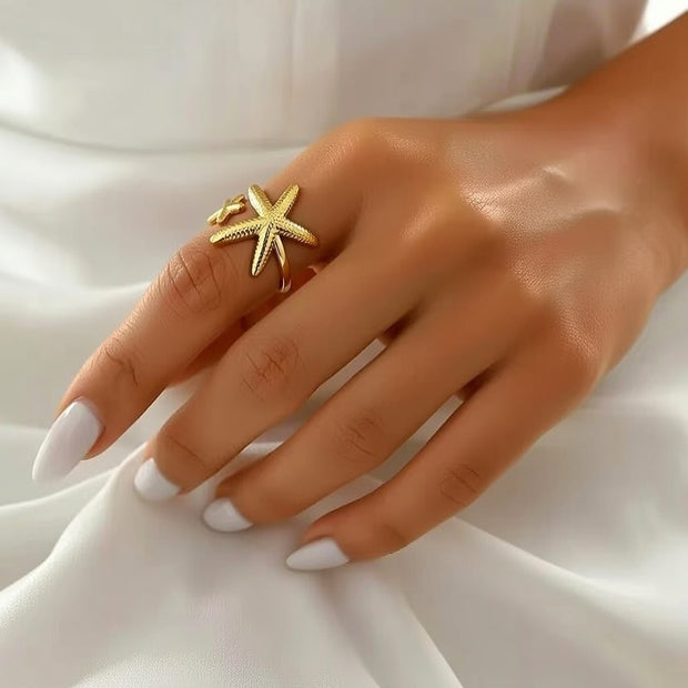 Alora ~ Gold Starfish ring image 0