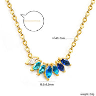 Daphne ~ Ocean blue CZ necklace image 5