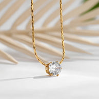 Henrietta ~  Gold CZ stone necklace image 7