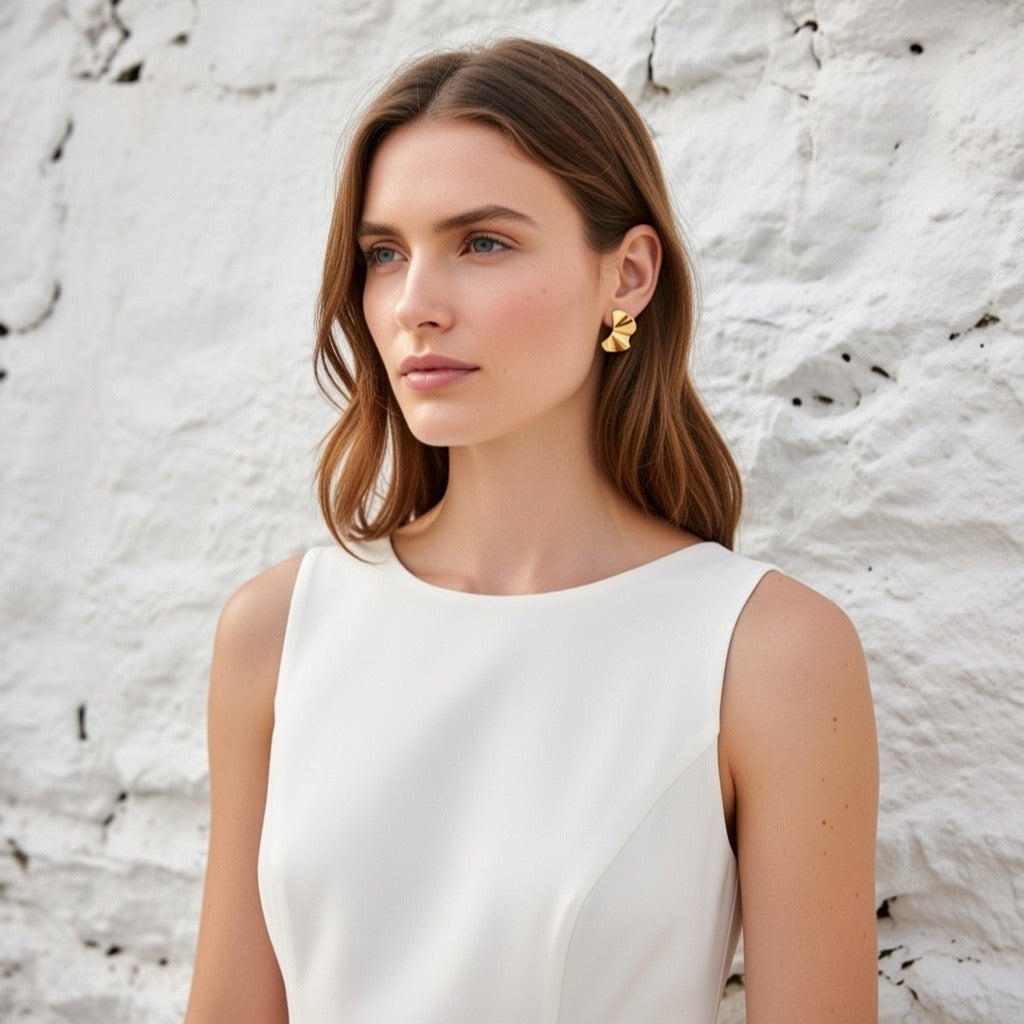 Amora ~ Gold bold earrings image 3