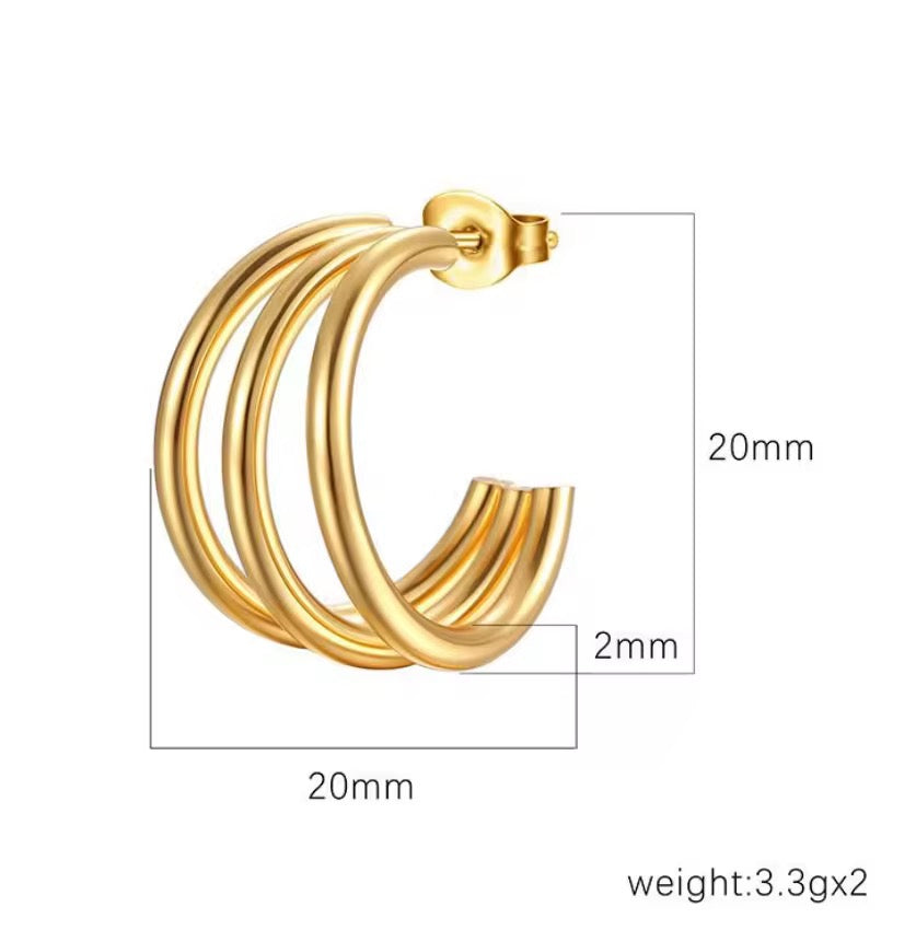 Haven ~ Gold Statement hoops image 7