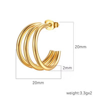 Haven ~ Gold Statement hoops image 7