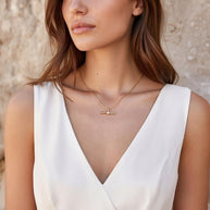 Elowyn ~ CZ bar necklace image 0