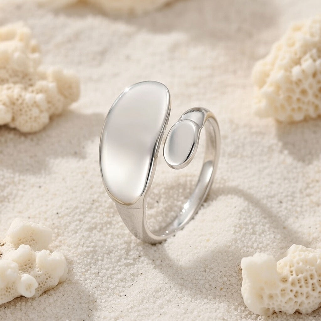 Dotti ~ Silver Abstract ring image 3