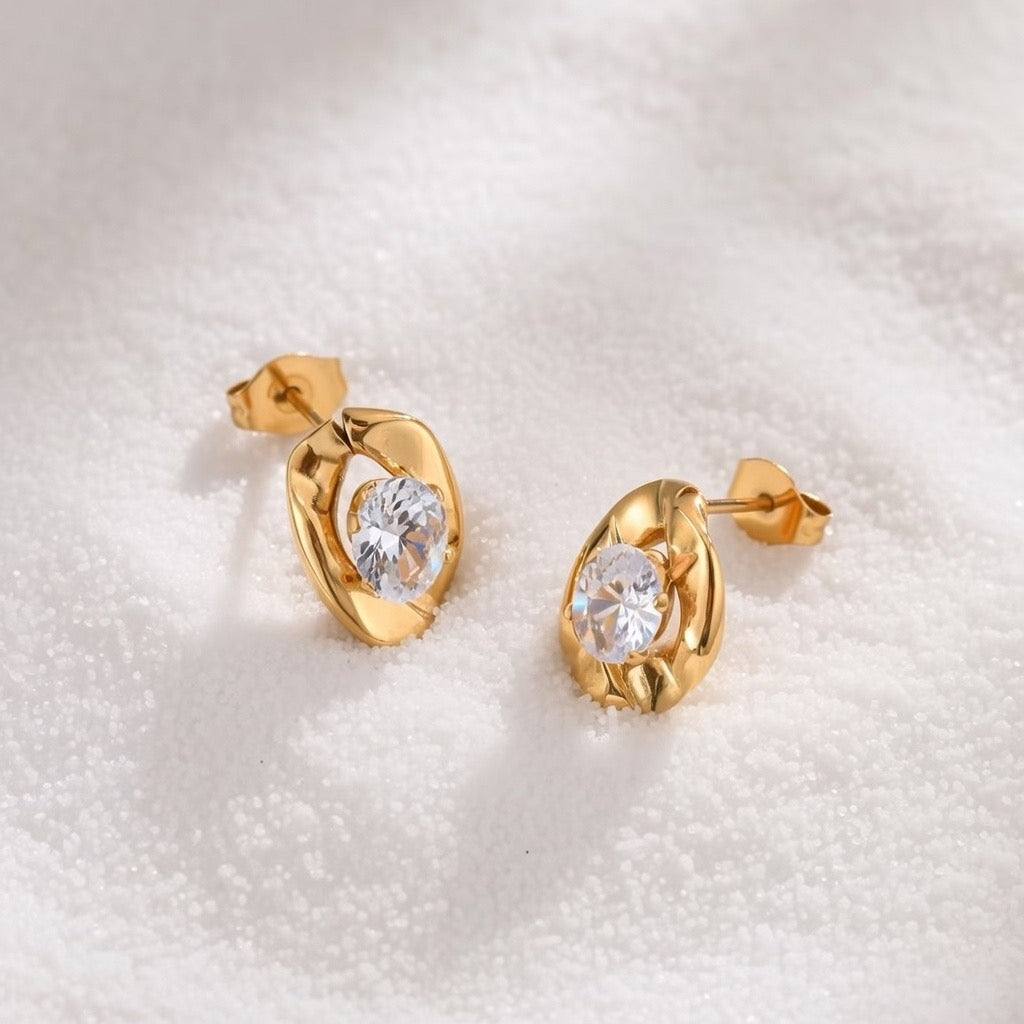 Halee ~ CZ Abstract earrings image 5