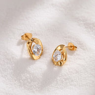 Halee ~ CZ Abstract earrings image 5