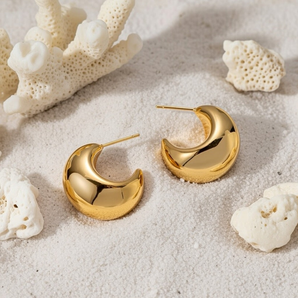 Inez ~ Gold Earrings image 1