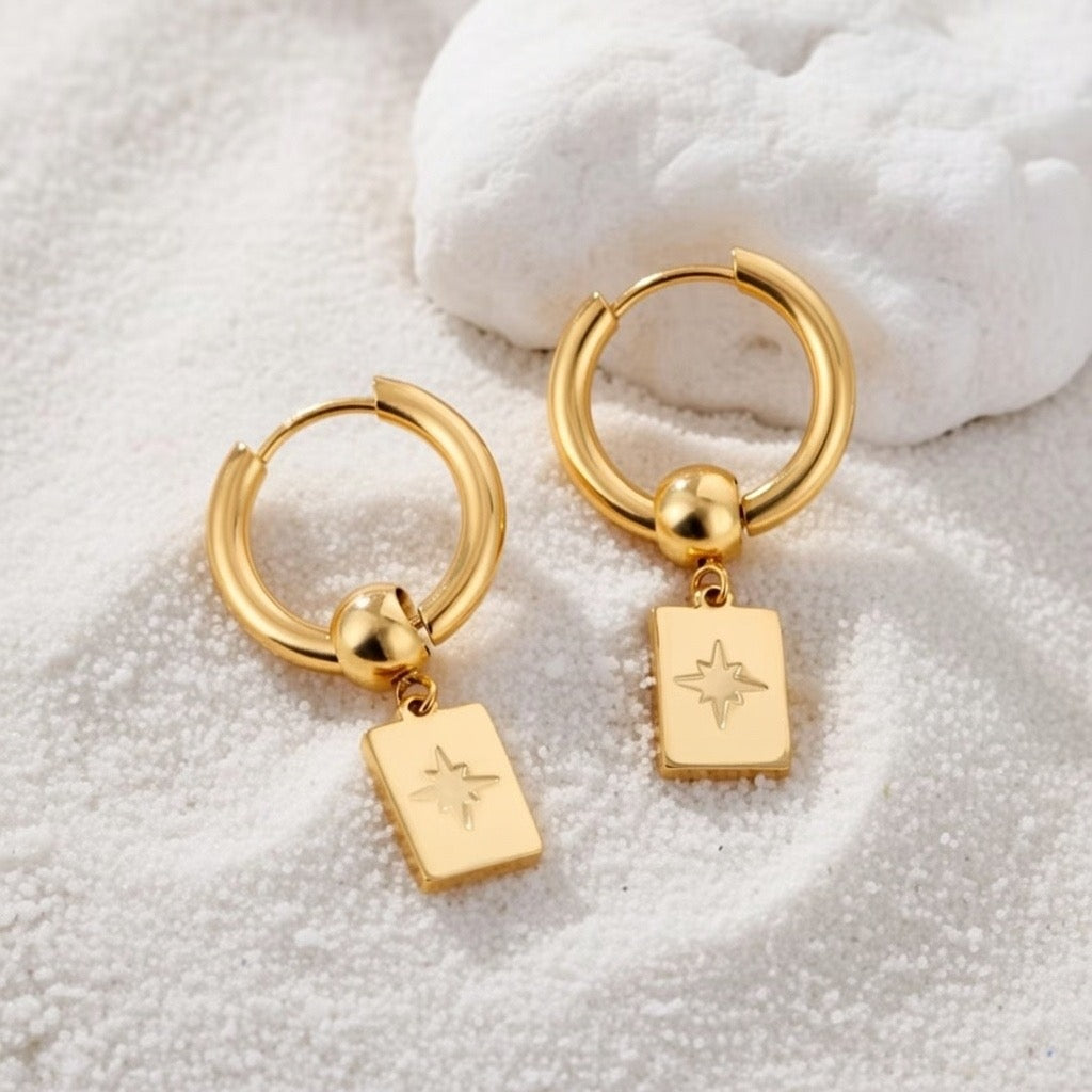 Rosie ~ Starburst huggie earrings image 2