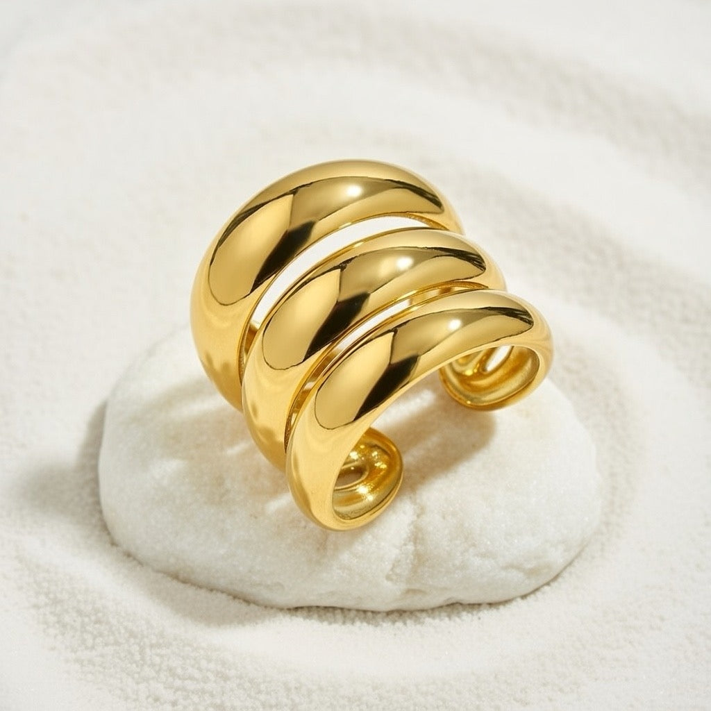 Ava ~ Gold Statement Ring image 2