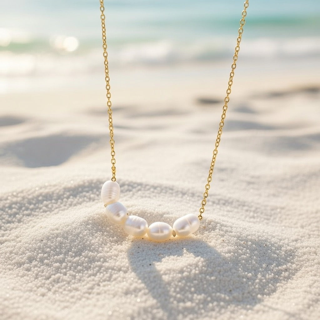 Mia ~ Dainty Freshwater Pearl Necklace image 3