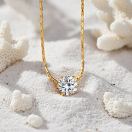 Henrietta ~  Gold CZ stone necklace image 6
