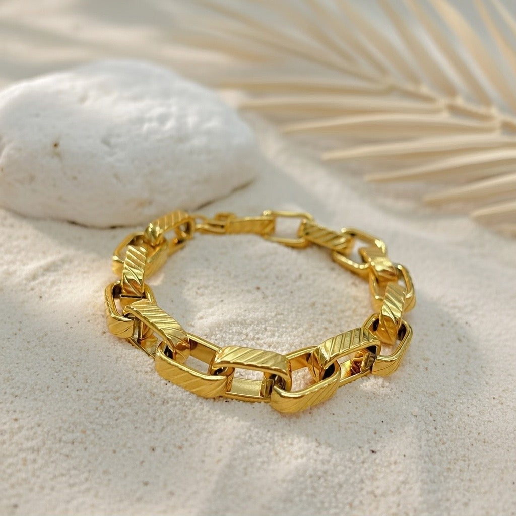 Aster ~ Gold chunky bracelet image 2