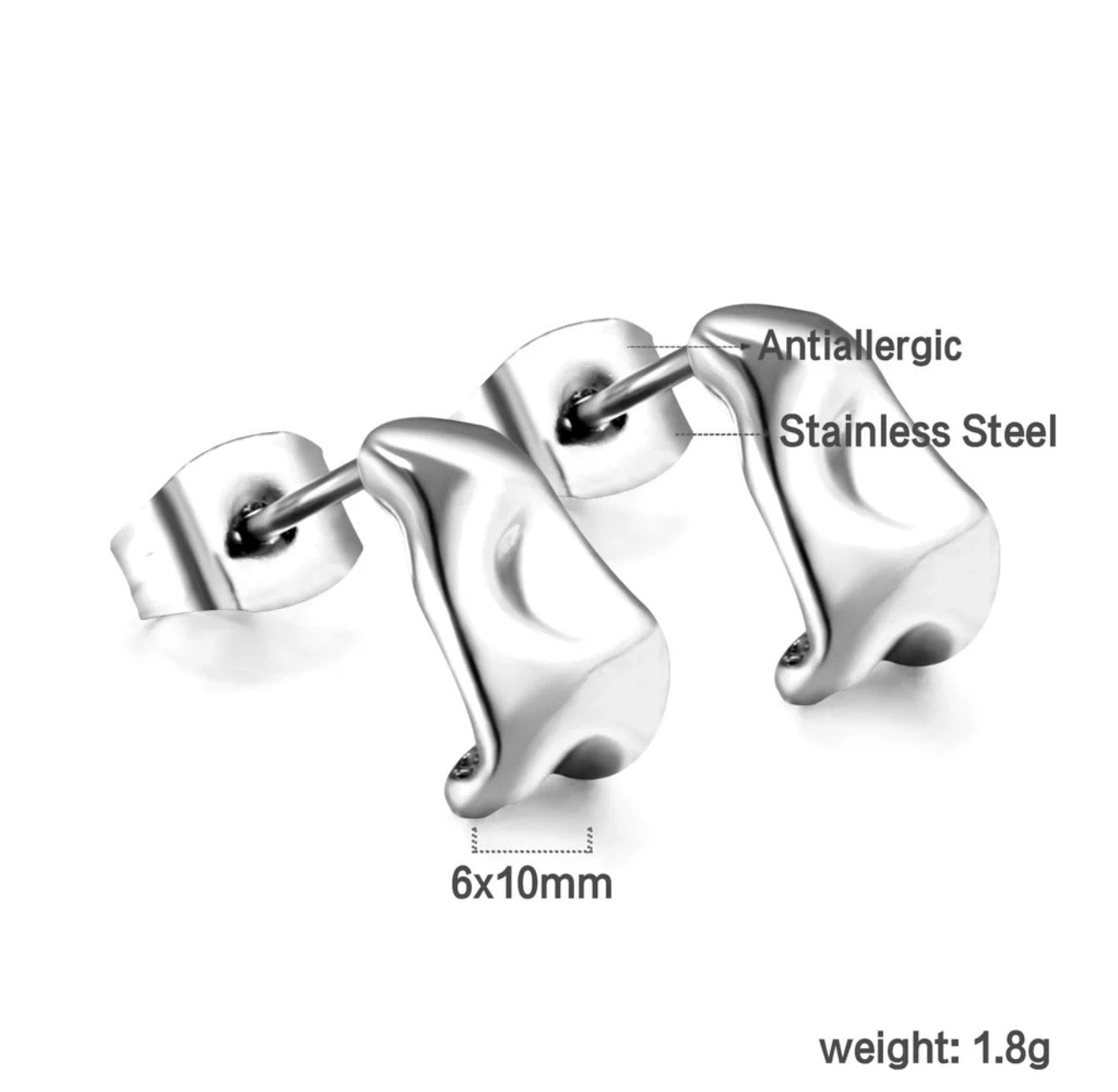 Brielle ~ Silver dainty earrings image 1