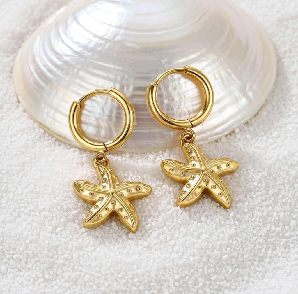 Addy ~ Huggie starfish earrings image 5