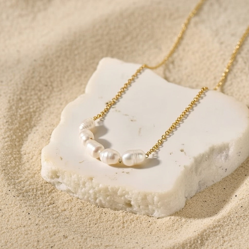 Mia ~ Dainty Freshwater Pearl Necklace image 6