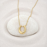 Zuri ~ Gold horseshoe necklace image 4