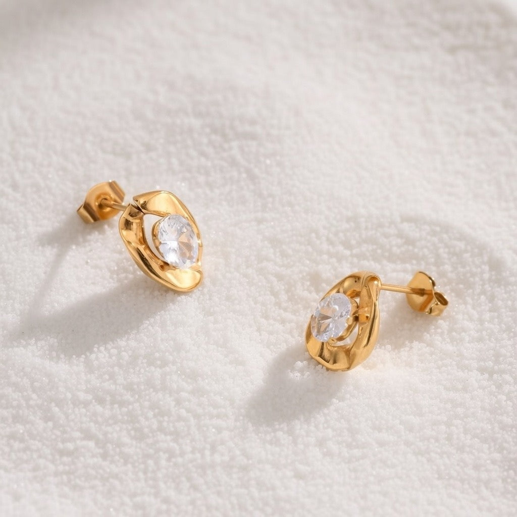 Halee ~ CZ Abstract earrings image 3