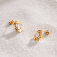 Halee ~ CZ Abstract earrings image 3