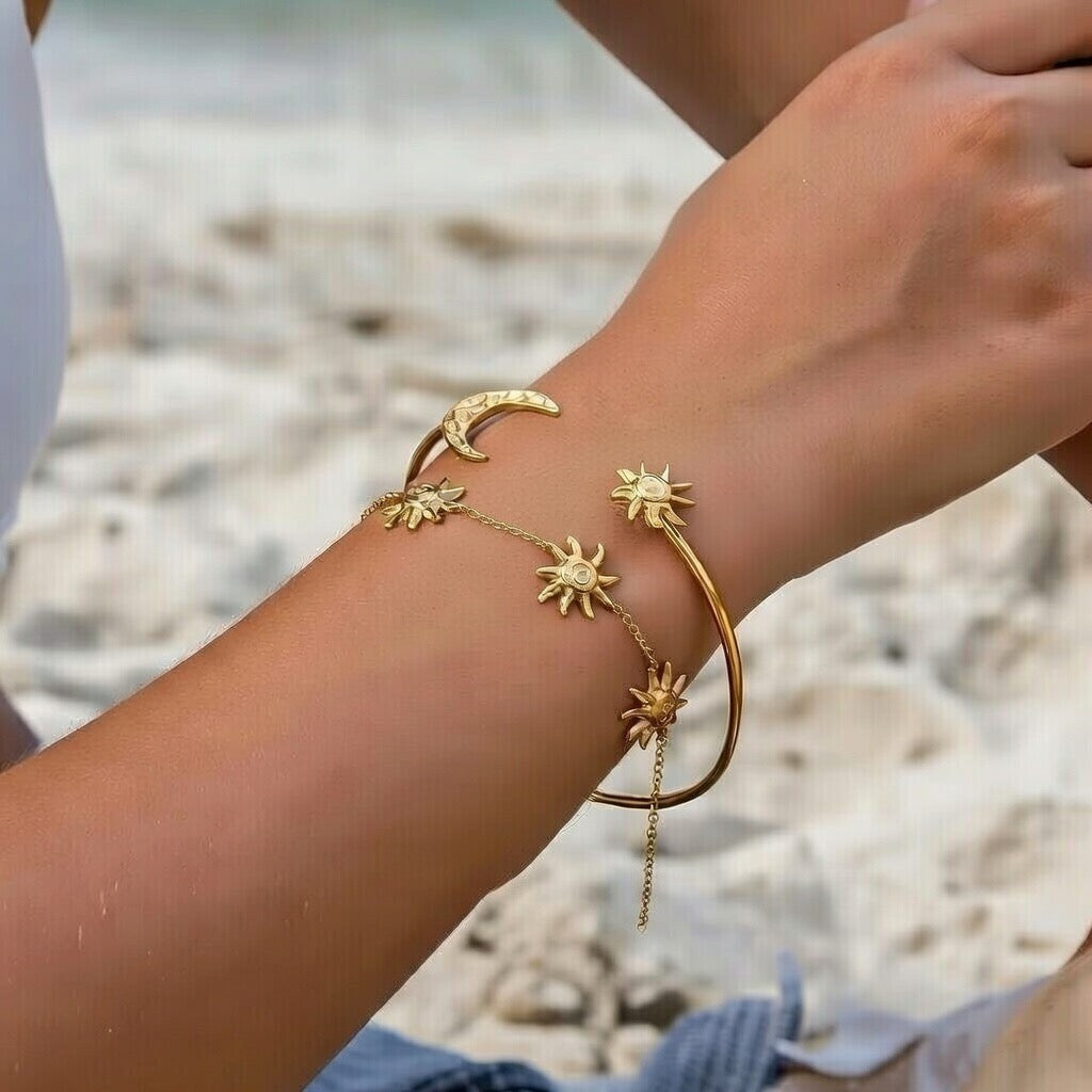 Luna ~ Sun and Moon bangle image 5