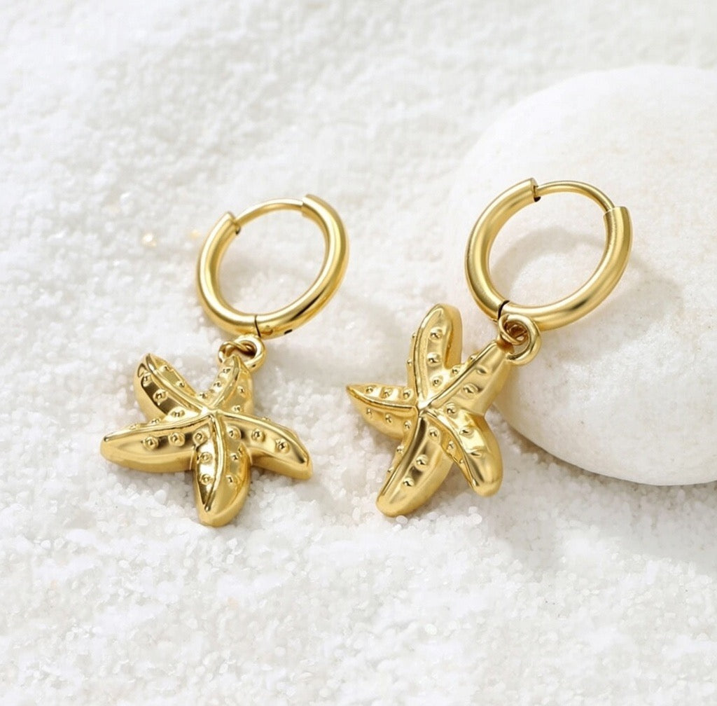 Addy ~ Huggie starfish earrings image 3