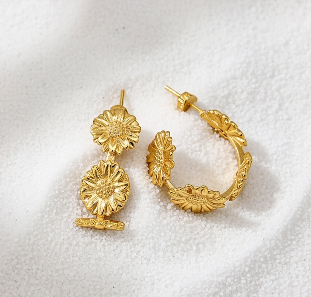Tammy ~ sunflower earrings image 4