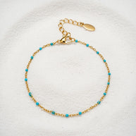 Cleo ~ Dainty ocean blue bracelet image 5