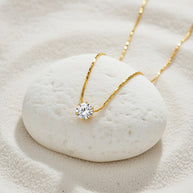 Henrietta ~  Gold CZ stone necklace image 3