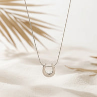Zuri ~ Silver horseshoe necklace image 2
