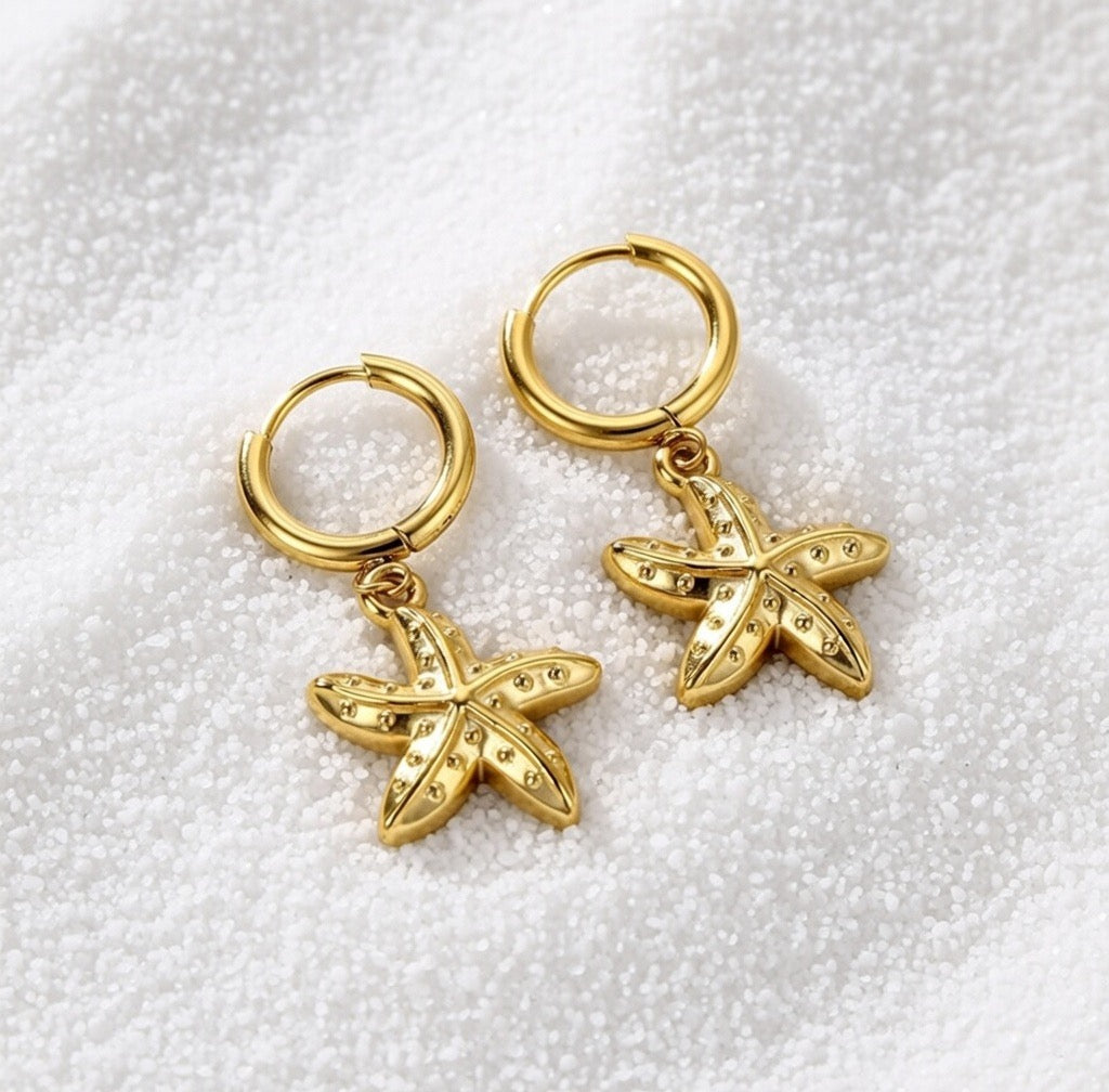Addy ~ Huggie starfish earrings image 4